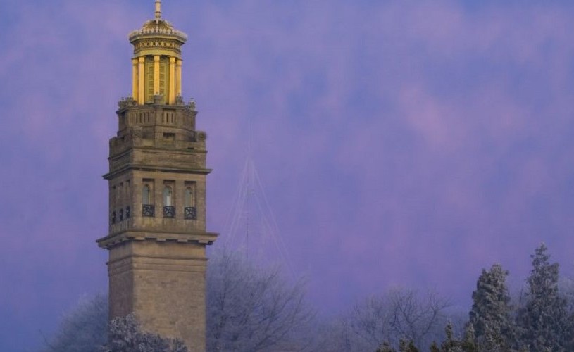 Beckford's Tower in the mist